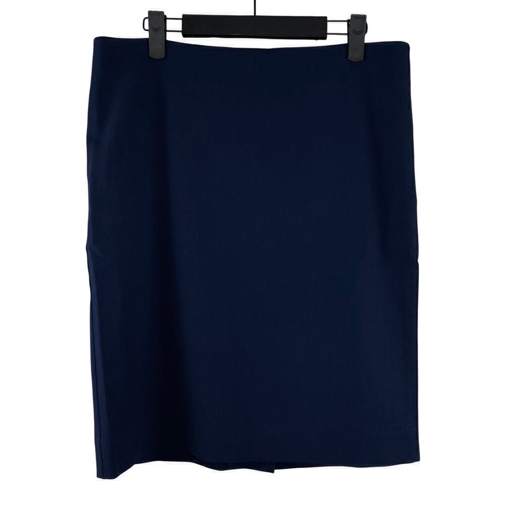 Mm Lafleur Navy Blue The Noho Pencil Skirt Size 8 Corpcore Minimalist Designer